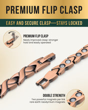 Load image into Gallery viewer, Women’s Ultra Strength Pure Copper Magnetic Therapy Bracelet (XO)