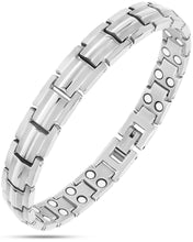 Load image into Gallery viewer, Women's Ultra Strength Silver Titanium Magnetic Therapy Bracelet