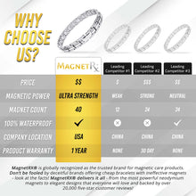 Load image into Gallery viewer, Women's Ultra Strength Silver Titanium Magnetic Therapy Bracelet