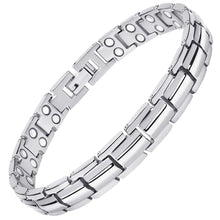 Load image into Gallery viewer, Women's Ultra Strength Silver Titanium Magnetic Therapy Bracelet