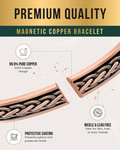 Load image into Gallery viewer, Woven Inlay Copper Magnetic Therapy Bracelet Bangle for Men &amp; Women