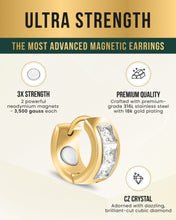 Load image into Gallery viewer, Crystal Magnetic Therapy Earrings for Women (Gold)