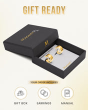 Load image into Gallery viewer, Polished Magnetic Therapy Earrings for Women (Gold)