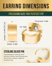 Load image into Gallery viewer, Polished Magnetic Therapy Earrings for Women (Gold)