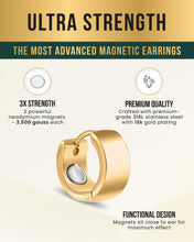 Load image into Gallery viewer, Polished Magnetic Therapy Earrings for Women (Gold)