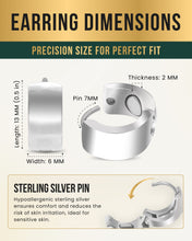 Load image into Gallery viewer, Polished Magnetic Therapy Earrings for Women (Silver)