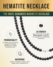 Load image into Gallery viewer, Magnetic Hematite Necklace (6mm Faceted Beads)