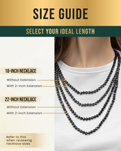 Load image into Gallery viewer, Magnetic Hematite Necklace (6mm Faceted Beads)