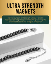 Load image into Gallery viewer, Magnetic Hematite Necklace (6mm Faceted Beads)