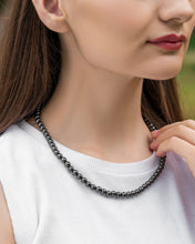 Load image into Gallery viewer, Magnetic Hematite Necklace (6mm Round Beads)