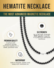 Load image into Gallery viewer, Magnetic Hematite Necklace (6mm Round Beads)