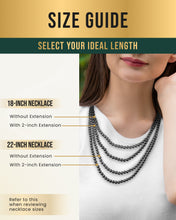 Load image into Gallery viewer, Magnetic Hematite Necklace (6mm Round Beads)