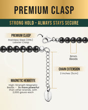 Load image into Gallery viewer, Magnetic Hematite Necklace (6mm Round Beads)