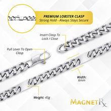 Load image into Gallery viewer, Magnetic Therapy Necklace Stainless Steel Curb Chain