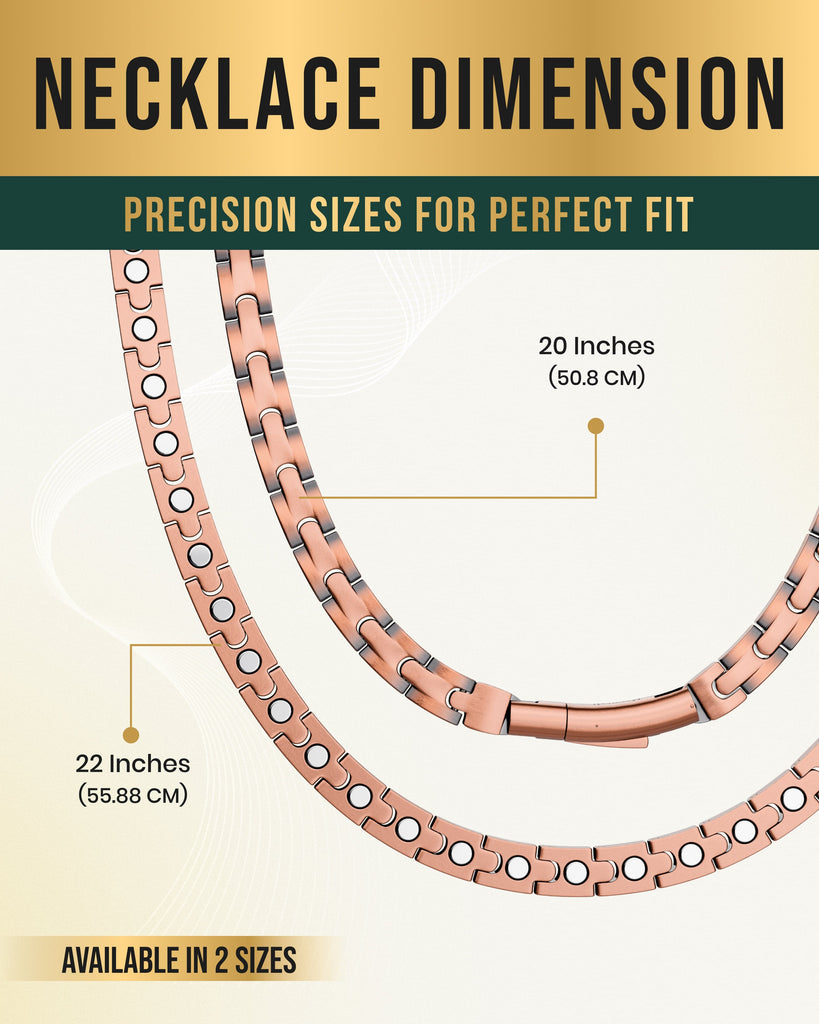 Powerful Copper Magnetic Therapy Necklace Classic Chain