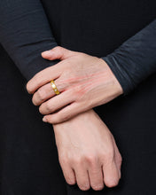 Load image into Gallery viewer, Crystal Magnetic Therapy Ring (Gold)