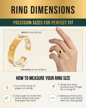 Load image into Gallery viewer, Crystal Magnetic Therapy Ring (Gold)