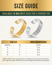 Load image into Gallery viewer, Crystal Magnetic Therapy Ring (Gold)