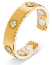Load image into Gallery viewer, Crystal Magnetic Therapy Ring (Gold)