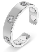 Load image into Gallery viewer, Crystal Magnetic Therapy Ring (Silver)
