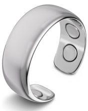 Load image into Gallery viewer, Magnetic Therapy Ring (Polished Silver)