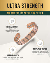 Load image into Gallery viewer, Stamped Chain Magnetic Copper Bracelet Cuff for Men