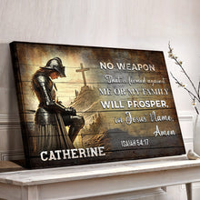 Load image into Gallery viewer, No Weapon That Is Formed Against You Will Prosper Isaiah 54:17 Faith Sign III
