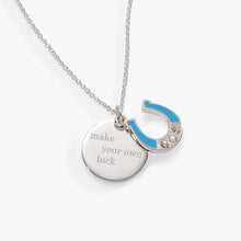 Load image into Gallery viewer, “Make Your Own Luck” Duo Charm Pendant Necklace