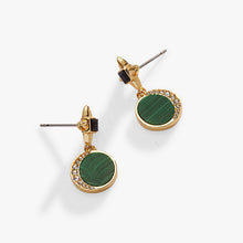 Load image into Gallery viewer, Malachite Drop Earrings