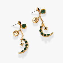 Load image into Gallery viewer, Malachite Charm Earrings