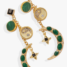 Load image into Gallery viewer, Malachite Charm Earrings