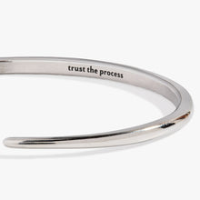 Load image into Gallery viewer, “Trust the Process” Open Tusk Cuff Bracelet