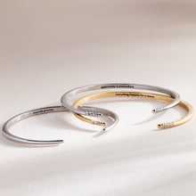Load image into Gallery viewer, “Trust the Process” Open Tusk Cuff Bracelet