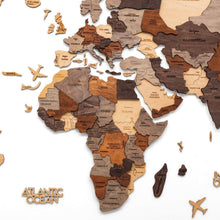 Load image into Gallery viewer, 3D Wooden World Map Multicolor (for US only)