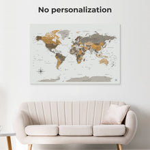 Load image into Gallery viewer, World Map on Canvas - Desert