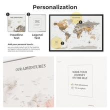 Load image into Gallery viewer, World Map on Canvas - Desert