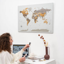 Load image into Gallery viewer, World Map on Canvas - Desert