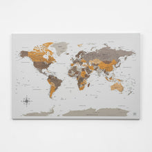 Load image into Gallery viewer, World Map on Canvas - Desert