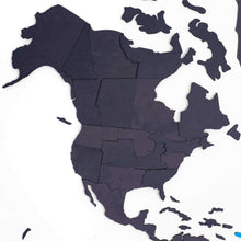 Load image into Gallery viewer, 3D Wooden World Map Midnight
