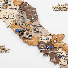 Load image into Gallery viewer, Wooden Map of Italy – Multicolor
