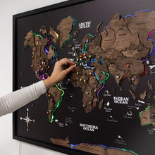 Load image into Gallery viewer, Map on Board LED 2.0 Dark Walnut