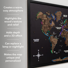 Load image into Gallery viewer, Map on Board LED 2.0 Dark Walnut