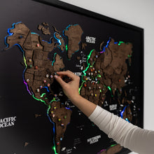 Load image into Gallery viewer, Map on Board LED 2.0 Dark Walnut