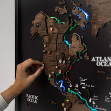 Load image into Gallery viewer, Map on Board LED 2.0 Dark Walnut