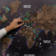 Load image into Gallery viewer, Map on Board LED 2.0 Dark Walnut