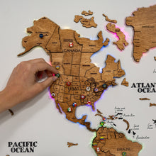 Load image into Gallery viewer, Map on Board LED 2.0 Oak