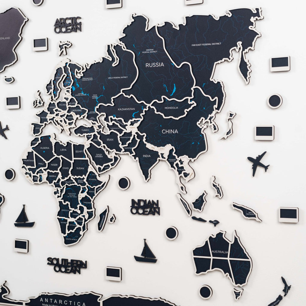 World Photo Map Midnight