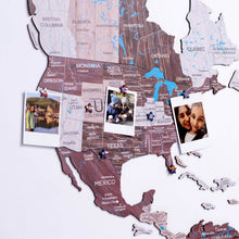 Load image into Gallery viewer, 2D Wooden World Map Cappuccino