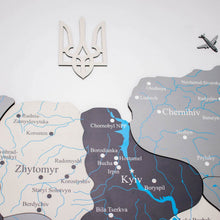 Load image into Gallery viewer, Wooden Map of Ukraine Nordik