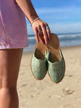 Load image into Gallery viewer, Marbella Huarache Slip-On Teal
